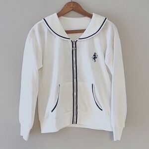 Nautical Little Mermaid Zipfront Hoodie/Top. Sz 0/Small, EUC